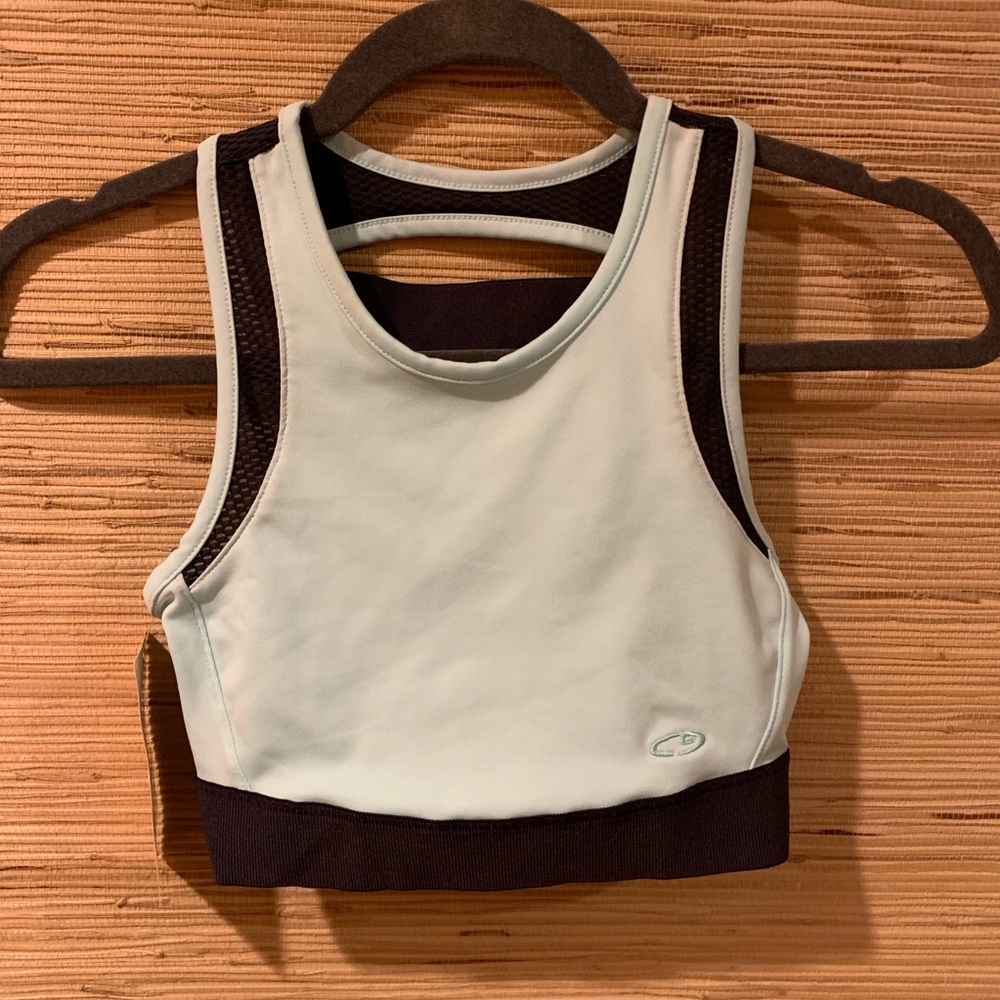 Champion High Neck Long Line Sports Bra Crop Top